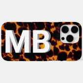 Modern tortoiseshell-monogram Case-Mate iPhone case (Achterkant (horizontaal))