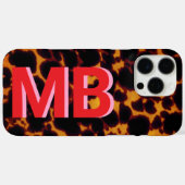 Modern tortoiseshell-monogram Case-Mate iPhone case (Achterkant (horizontaal))