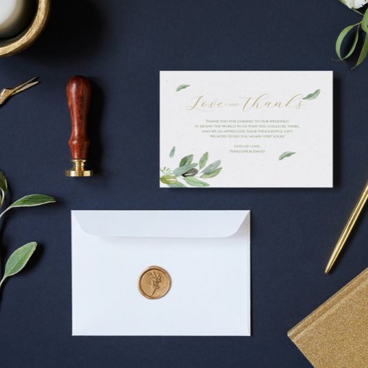 Modern Toscane olijfbladeren tak-dank u kaart