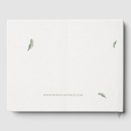 Modern Toscane olijfbladeren tak-dank u kaart Gastenboek (Achterkant)