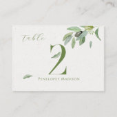 Modern Toscane olijfbladeren tak-tafel nummer Plaatskaartje (Voorkant)