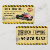 Modern Towing Service | Geel Visitekaartje (Voorkant / Achterkant)