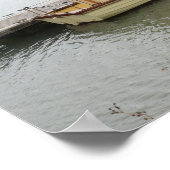 Modern traditioneel gestileerde boot poster (Hoek)