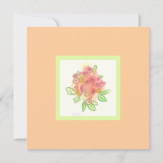 Modern traditioneel huwelijk kaart (Achterkant)