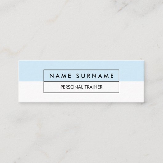 Modern Trainer Pastel Blue Mini Visitekaartje (Voorkant)
