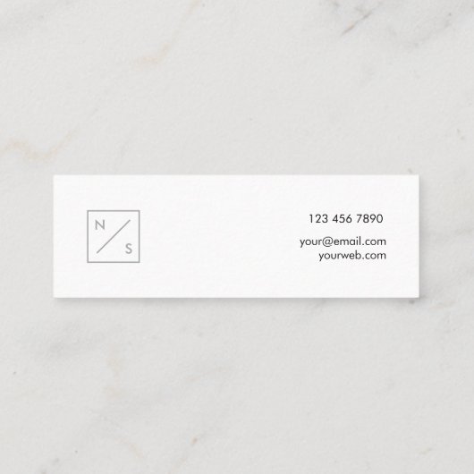 Modern Trainer Pastel Blue Mini Visitekaartje (Achterkant)