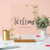 Modern transparant welkom acryl bord (Huwelijk)