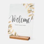 Modern transparant welkom acryl bord (Hoek)