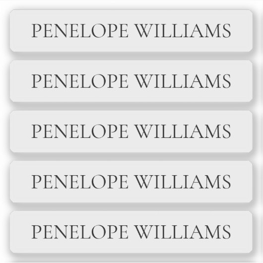 Modern Transparent Business Label – Custom Text (Voorkant)