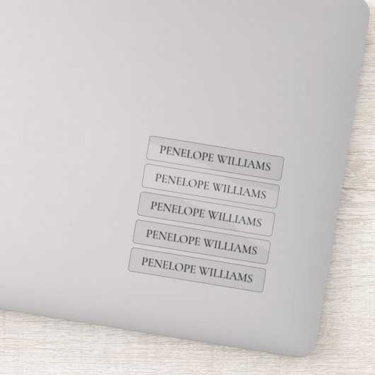 Modern Transparent Business Label – Custom Text (Detail)