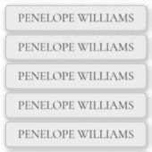 Modern Transparent Business Label – Custom Text (Voorkant)