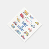 Modern Transport Thema 1e Verjaardag Party Paper Servet (Hoek)