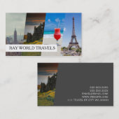 Modern Travel Agency Agent Visitekaartje (Voorkant / Achterkant)