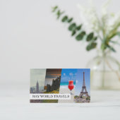 Modern Travel Agency Agent Visitekaartje (Staand voorkant)