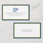Modern Travel Agency Agent Visitekaartje (Voorkant / Achterkant)