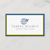 Modern Travel Agency Agent Visitekaartje (Voorkant)