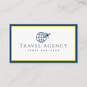 Modern Travel Agency Agent Visitekaartje