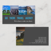 Modern Travel Agency Agent Visitekaartje (Voorkant / Achterkant)
