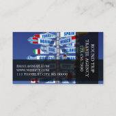 Modern Travel Agent Company Visitekaartje (Achterkant)