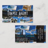 Modern Travel Agent Company Visitekaartje (Voorkant / Achterkant)