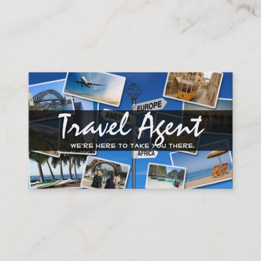 Modern Travel Agent Company Visitekaartje (Voorkant)