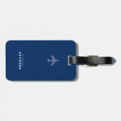 Modern Travel Bag Label met aangepaste naam Bagagelabel (Achterkant horizontaal)