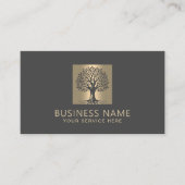 Modern Tree Care & Landscaping Service Donkergrijs Visitekaartje (Voorkant)