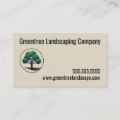 Modern Tree Circular Lijst Landscaping Service Visitekaartje (Voorkant)
