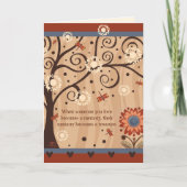 Modern Tree Floral Sympathy Quote Dragonfly Kaart (Voorkant)