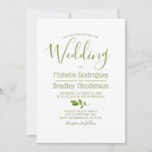 Modern Tree Greenery Waterverf Foliage Wedding Kaart (Voorkant)