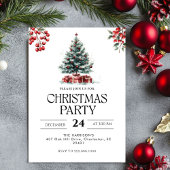 Modern Tree Holiday kerstfeest uitnodiging