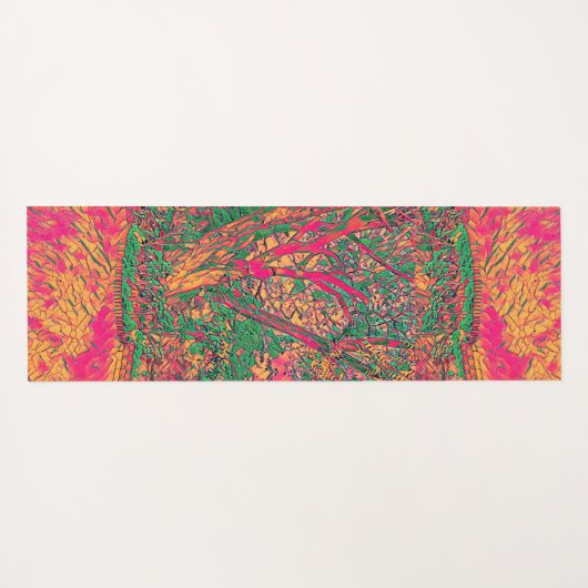 Modern Tree of Life Abstracte Kunst Kalmerende Kal Yogamat (Achterkant (horizontaal))