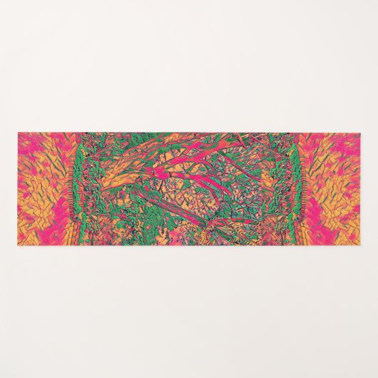 Modern Tree of Life Abstracte Kunst Kalmerende Kal Yogamat (Voorkant (horizontaal))