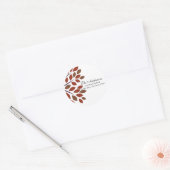 Modern Tree Return Adres Bruiloft Sticker (Envelop)
