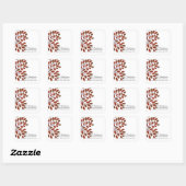 Modern Tree Return Adres Bruiloft Vierkante Sticke Sticker (Vel)