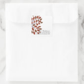 Modern Tree Return Adres Bruiloft Vierkante Sticke Sticker (Tas)