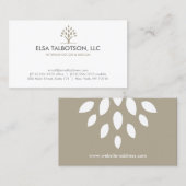 MODERN TREE TAUPE/WIT Visitekaartje (Voorkant / Achterkant)