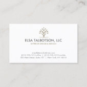 MODERN TREE TAUPE/WIT Visitekaartje (Voorkant)