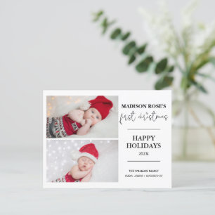 Modern Tree Two Foto Eerste Kerstmis Briefkaart