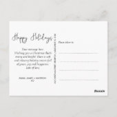 Modern Tree Two Foto Eerste Kerstmis Briefkaart (Achterkant)