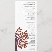 Modern Tree Wedding-programma Programmakaart (Voorkant)