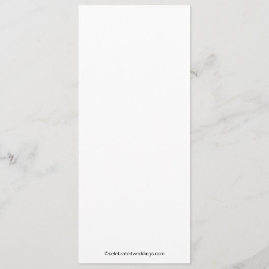 Modern Tree Wedding-programma Programmakaart (Achterkant)