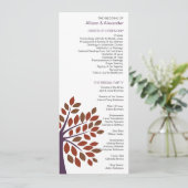 Modern Tree Wedding-programma Programmakaart (Staand voorkant)