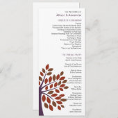 Modern Tree Wedding-programma Programmakaart (Voorkant / Achterkant)