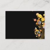 Modern Trees Black Wedding Reception Informatiekaartje (Achterkant)