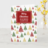 Modern Trees Broer en Zuster in de Kerst Kaart (Gele Bloem)