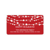 Modern Trees Feestdagen Kerst retour adres Etiket (Voorkant)