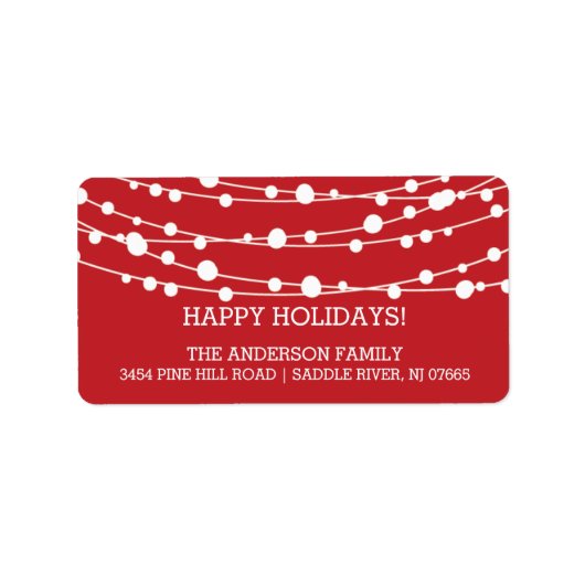 Modern Trees Feestdagen Kerst retour adres Etiket (Voorkant)