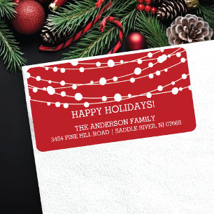 Modern Trees Feestdagen Kerst retour adres Etiket