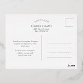 Modern Trees FOLIE Zakelijk Vakantie Briefkaart (Achterkant)